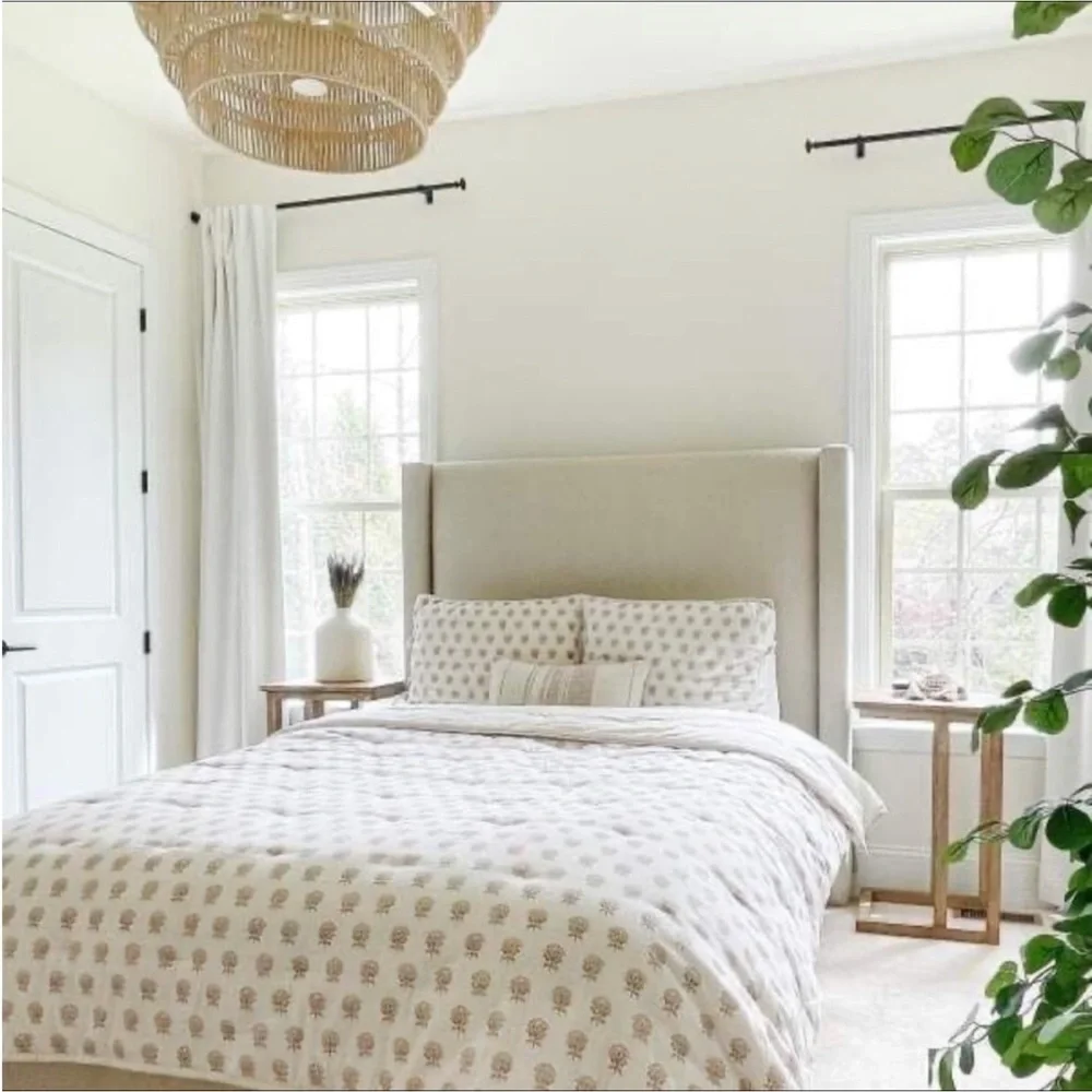 Standard Lofty Cotton Slub Woodblock Print Floral Sham – Threshold Studio McGee